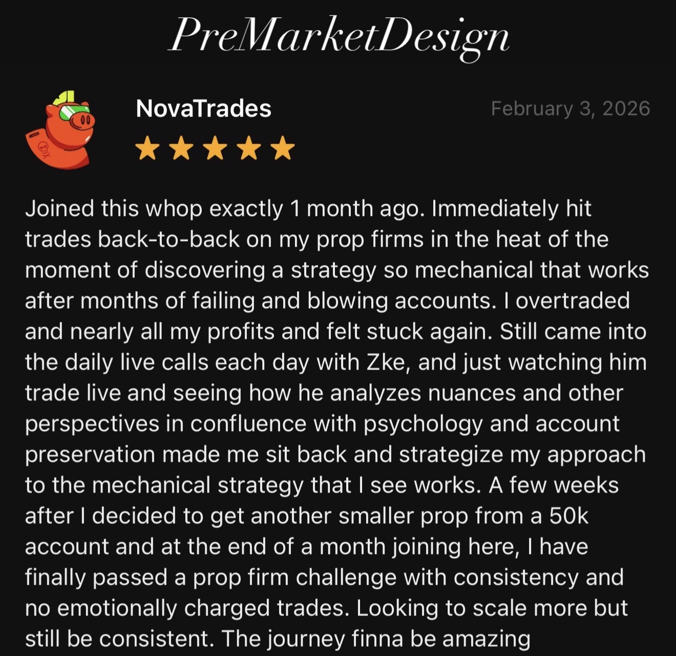 Member testimonial about discipline