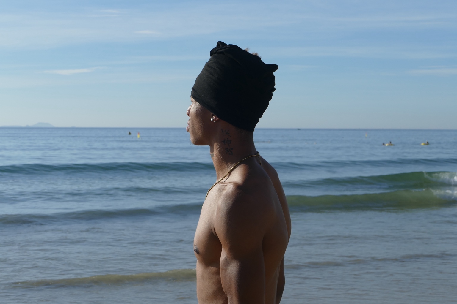 Azekiel at the beach
