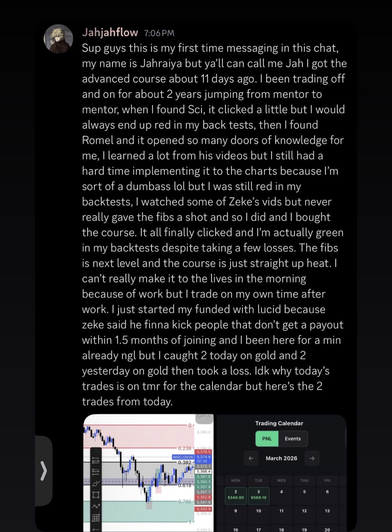 Member testimonial about execution