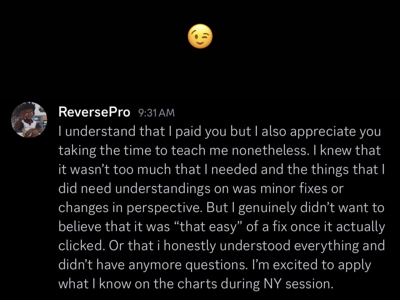 Member testimonial about clarity